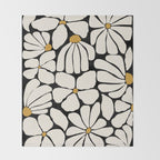 Wild Bloom - neutrals Throw Blanket Gallery Image 2