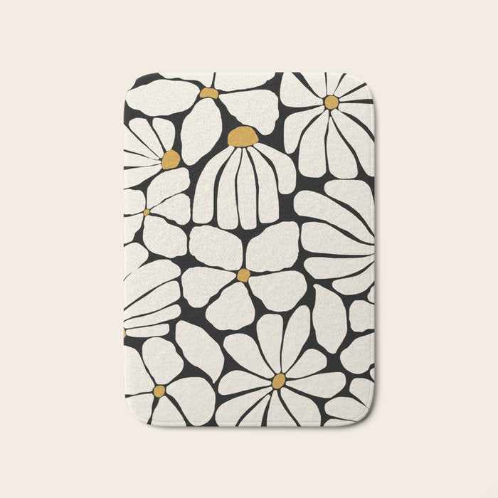 Wild Bloom - neutrals Bath Mat Gallery Image 1