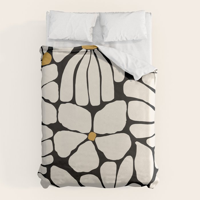 Wild Bloom - neutrals Duvet Cover Gallery Image 1