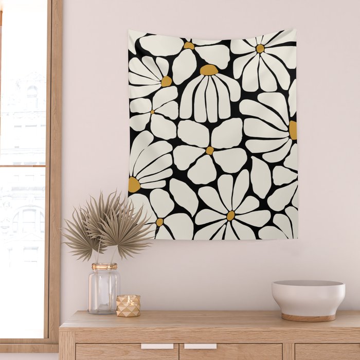 Wild Bloom - neutrals Wall Tapestry Gallery Image 2
