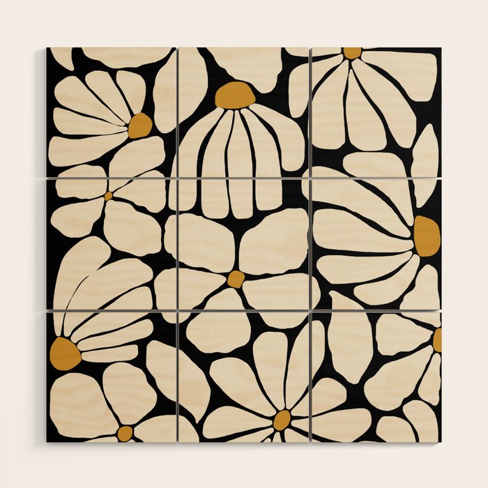Wild Bloom - neutrals Wood Wall Art Gallery Image 1