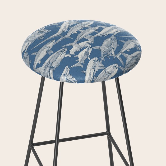 just sharks cobalt denim Stool Gallery Image 2