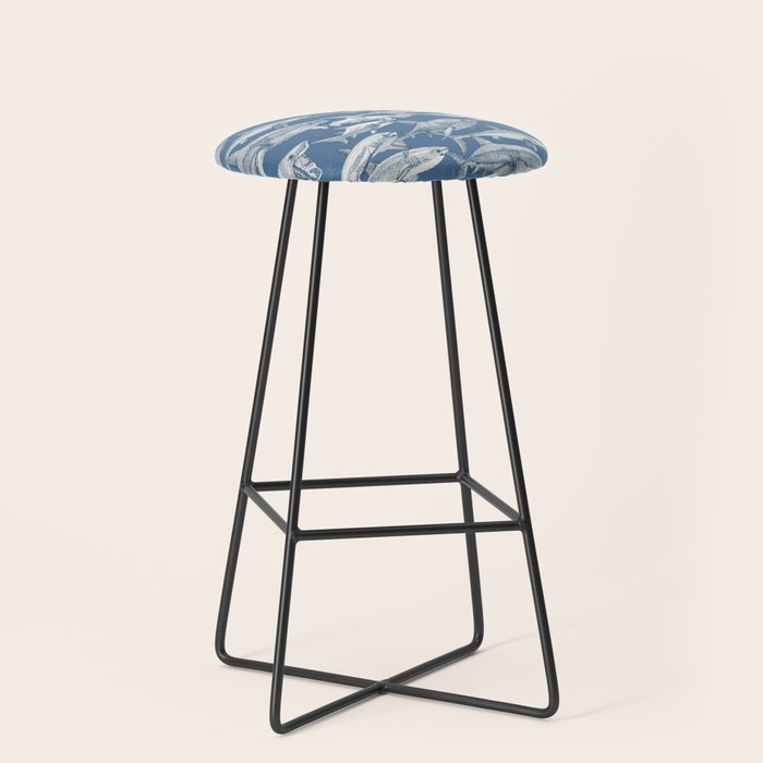 just sharks cobalt denim Stool Gallery Image 1