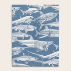 just sharks cobalt denim Notebook Gallery Image 4
