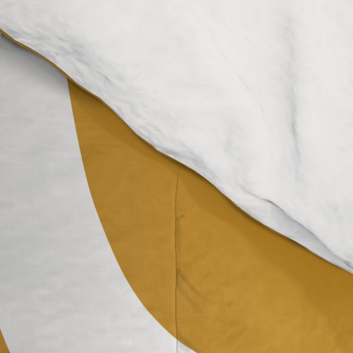 Palm Springs Midcentury Modern Abstract Pattern in Mustard Gold and White Comforter Gallery Image 4