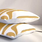 Palm Springs Midcentury Modern Abstract Pattern in Mustard Gold and White Pillow Sham Gallery Image 3