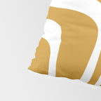 Palm Springs Midcentury Modern Abstract Pattern in Mustard Gold and White Pillow Sham Gallery Image 4