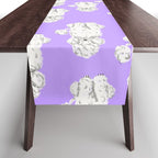 Fashionable white poodle Table Runner Gallery Image 1