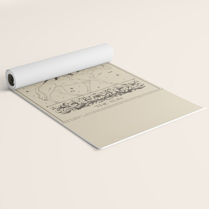 The Sun Card, Sun girl and horse print, Major Arcana, Divination, Magic girl Yoga Mat Gallery Image 2