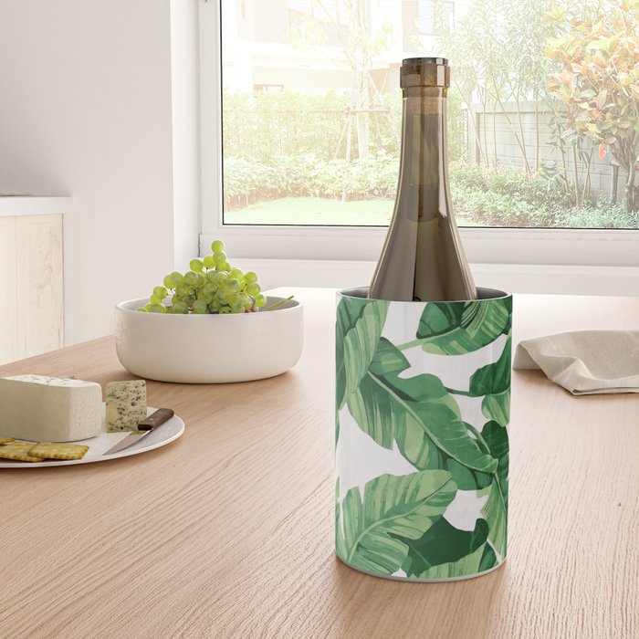 Tropical banana leaves IV Wine Chiller Gallery Image 4