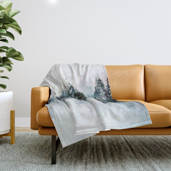 Winter Morning Throw Blanket Gallery Image 1
