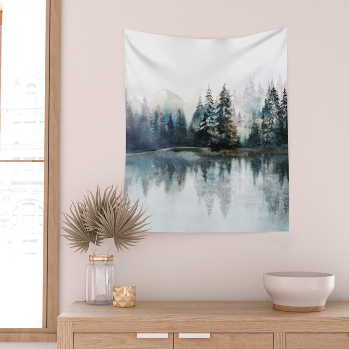 Winter Morning Wall Tapestry Gallery Image 2