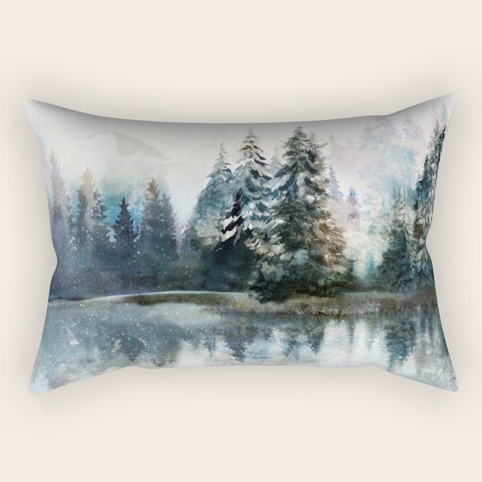Winter Morning Rectangular Pillow Gallery Image 1
