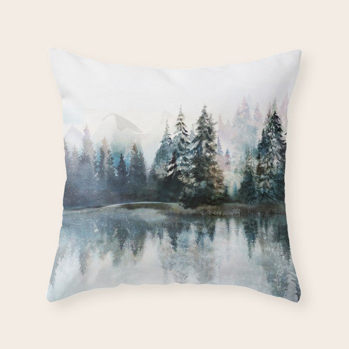 Winter Morning Throw Pillow Gallery Image 6