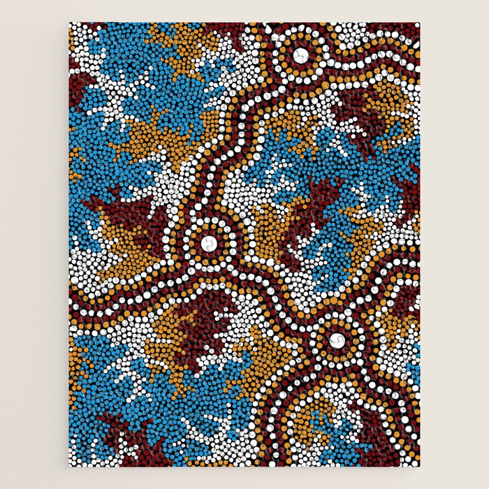 Authentic Aboriginal Art - Wetland Dreaming Jigsaw Puzzle Gallery Image 1