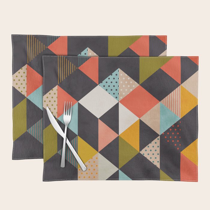geometry mid century Placemat Gallery Image 1