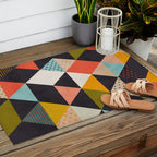 geometry mid century Outdoor Rug Gallery Image 2