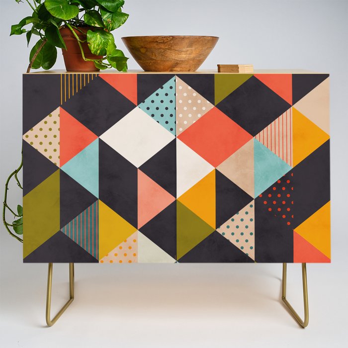 geometry mid century Credenza Gallery Image 1