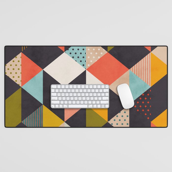 geometry mid century Desk Mat Gallery Image 1