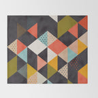 geometry mid century Throw Blanket Gallery Image 2