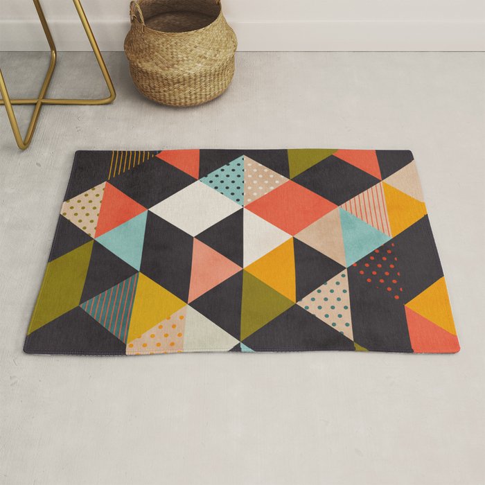 geometry mid century Rug Gallery Image 1
