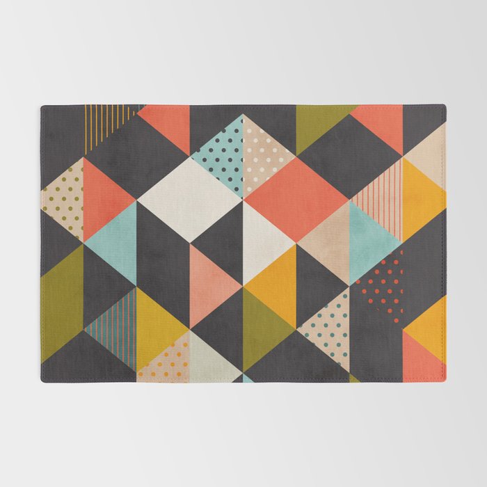 geometry mid century Rug Gallery Image 2