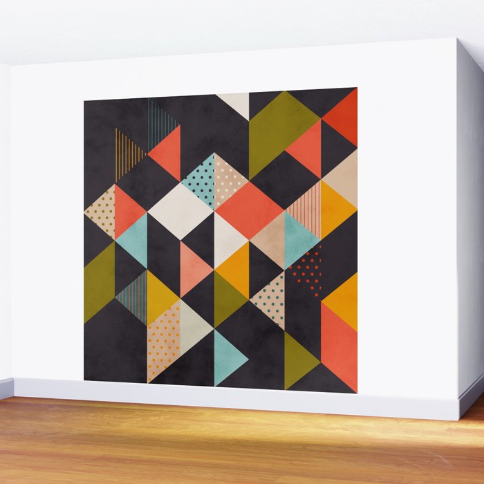 geometry mid century Wall Mural Gallery Image 2