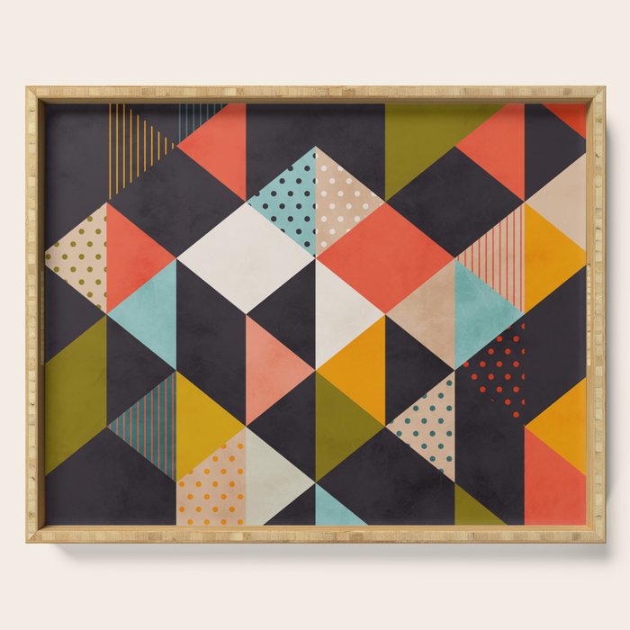 geometry mid century Serving Tray Gallery Image 1