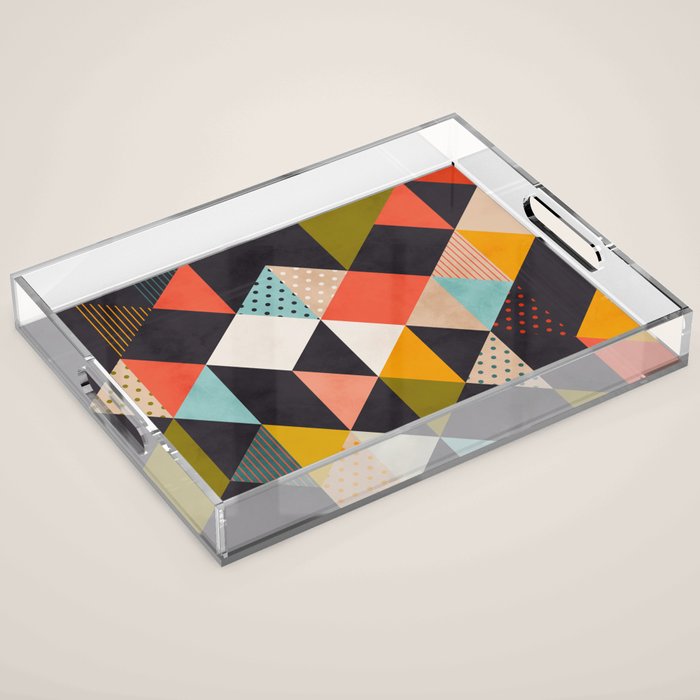 geometry mid century Acrylic Tray Gallery Image 1