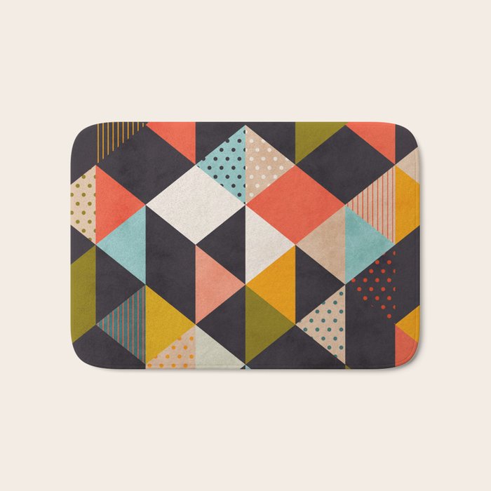 geometry mid century Bath Mat Gallery Image 1