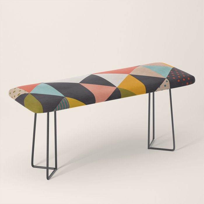 geometry mid century Bench Gallery Image 1