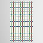 Windowpane Plaid Blue Green on Cream Tablecloth Gallery Image 2