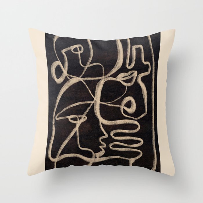 Abstract line art 206 Throw Pillow Gallery Image 6