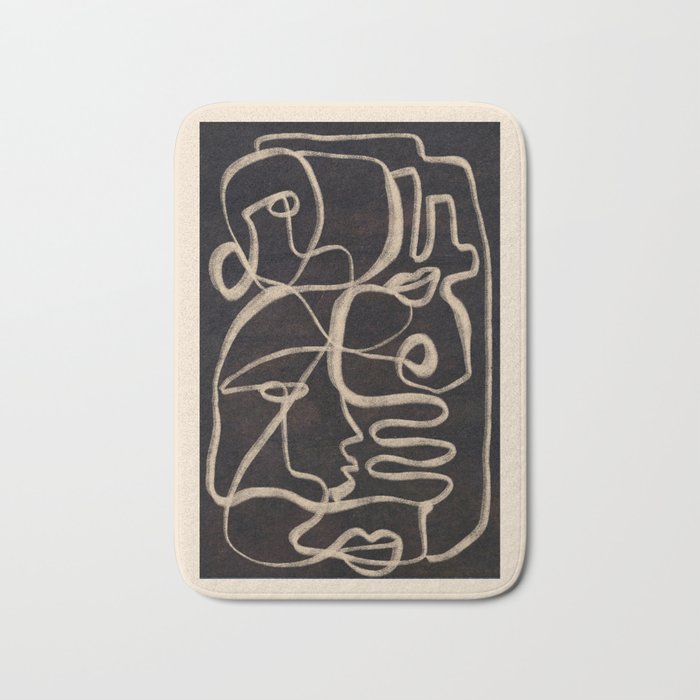 Abstract line art 206 Bath Mat Gallery Image 1