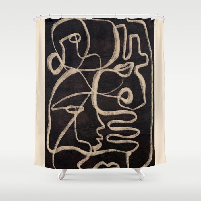 Abstract line art 206 Shower Curtain Gallery Image 1