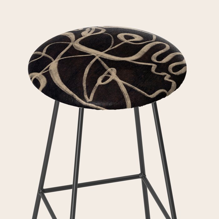 Abstract line art 206 Stool Gallery Image 2