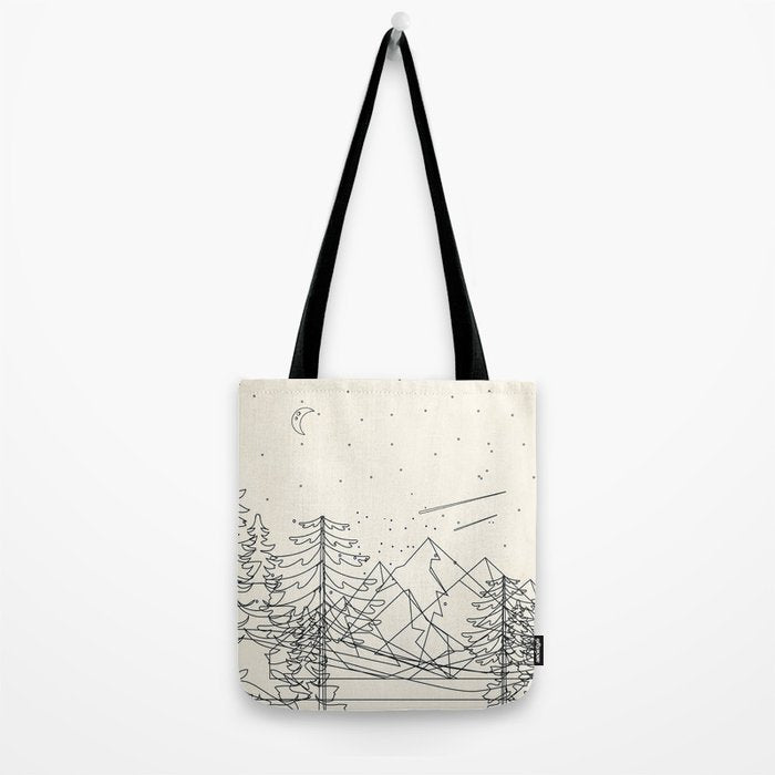 Minimal Line Mountain Beauty I Tote Bag Gallery Image 2
