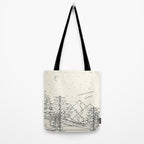 Minimal Line Mountain Beauty I Tote Bag Gallery Image 2