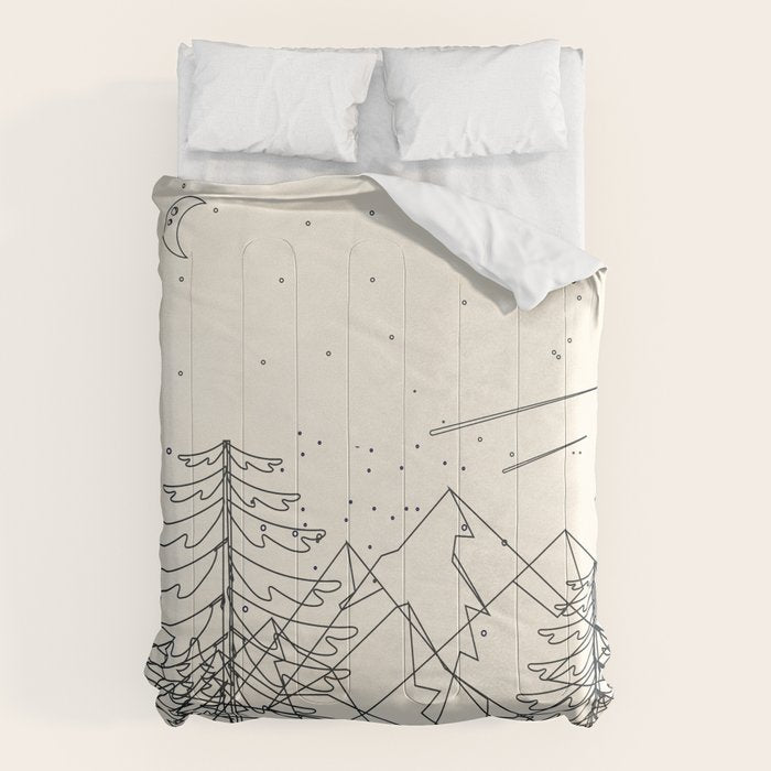 Minimal Line Mountain Beauty I Comforter Gallery Image 1