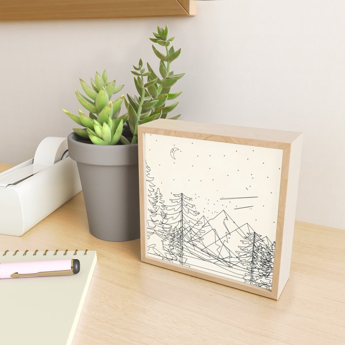 Minimal Line Mountain Beauty I Mini Art Print Gallery Image 2