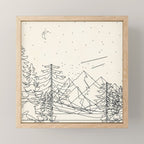 Minimal Line Mountain Beauty I Mini Art Print Gallery Image 1