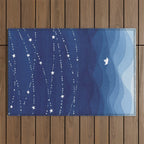 Garland of Stars IV, night sky Outdoor Rug Gallery Image 1