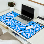 Mediterramean blue vase and leaves Desk Mat Gallery Image 2