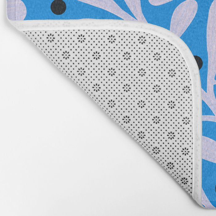 Mediterramean blue vase and leaves Bath Mat Gallery Image 2