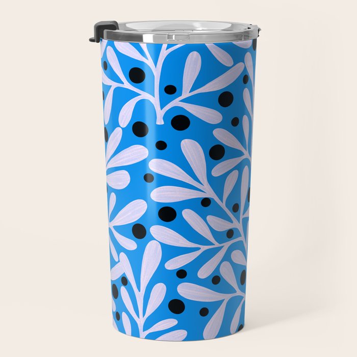 Mediterramean blue vase and leaves Travel Mug Gallery Image 3