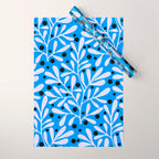 Mediterramean blue vase and leaves Wrapping Paper Gallery Image 1