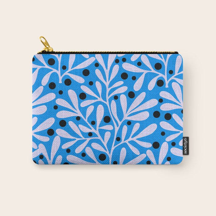 Mediterramean blue vase and leaves Carry All Pouch Gallery Image 1