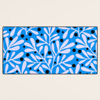Mediterramean blue vase and leaves Desk Mat Gallery Image 3