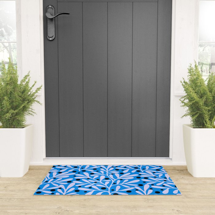 Mediterramean blue vase and leaves Welcome Mat Gallery Image 3