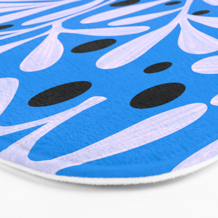 Mediterramean blue vase and leaves Bath Mat Gallery Image 3